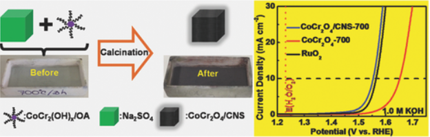 115.Strongly Coupled CoCr2O4/Carbon Nanosheets as High Performance Electrocatalysts for Oxygen Evolution Reaction